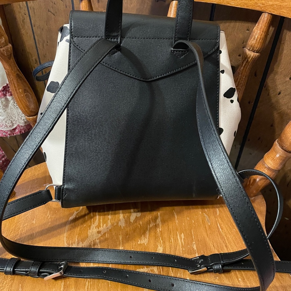 Kate Spade Dalmatian Print Backpack in Black and Cream - Picture 2 of 2
